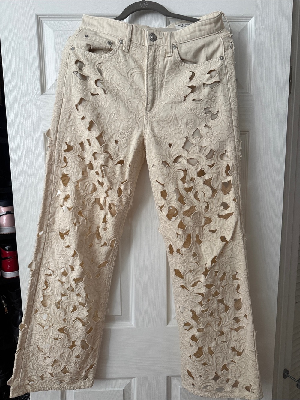Rag & Bone LOGAN floral Cutout Floral Jeans Sz 27